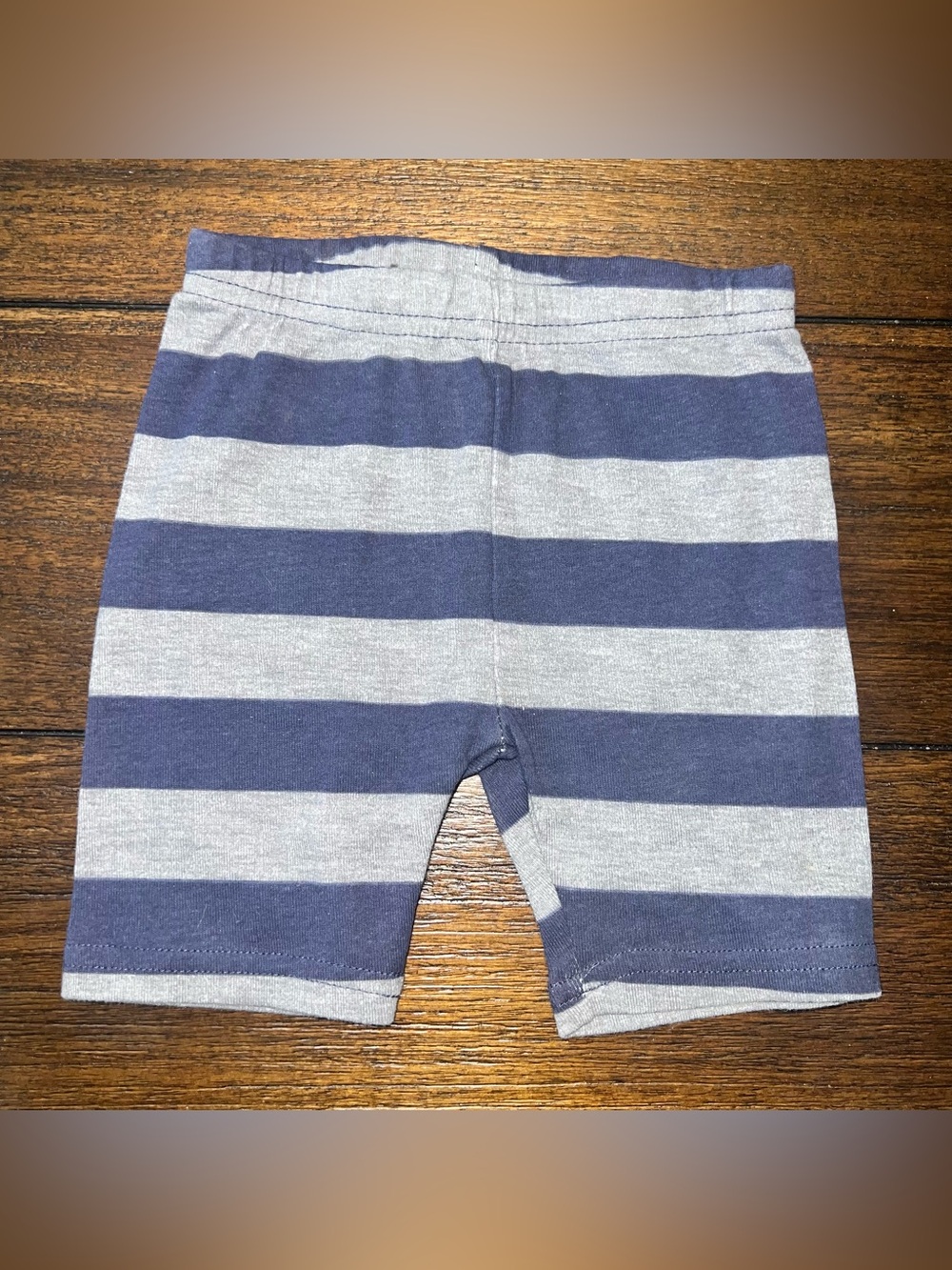 Carter's Navy and Gray Striped Stretch Shorts